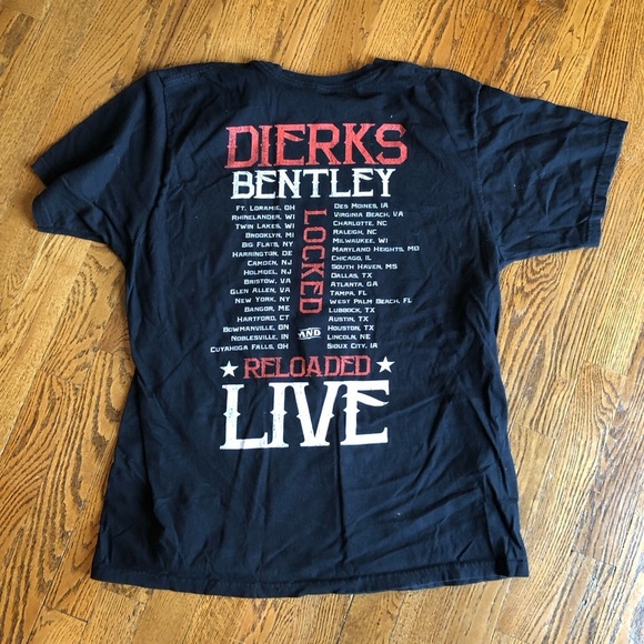 Dierks Bentley Locked and Reloaded concert tour T-Shirt - Picture 4 of 5